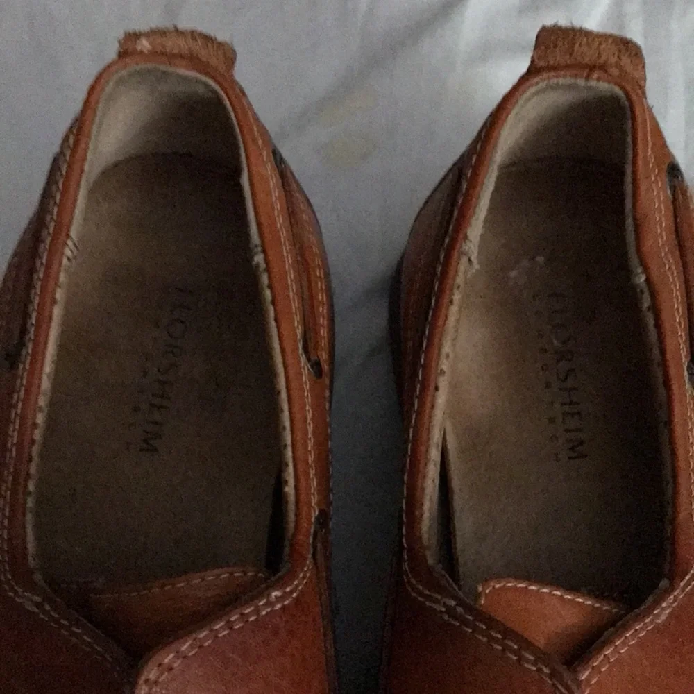 Florsheim Mens Driving Moccasins Shoe Sz 11 Golden Brown EUC